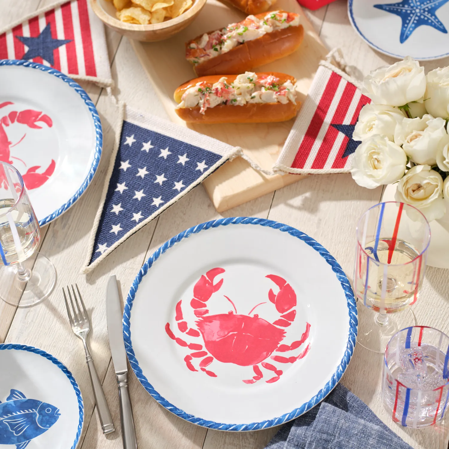  Sur La Table Crab Melamine Dinner Plate