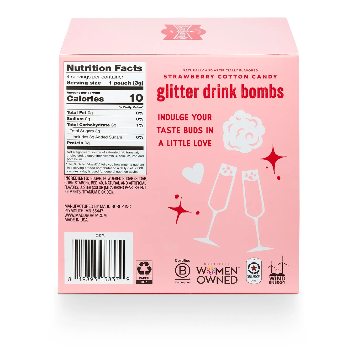 Maud Borup Cotton Candy Glitter Drink Bombs