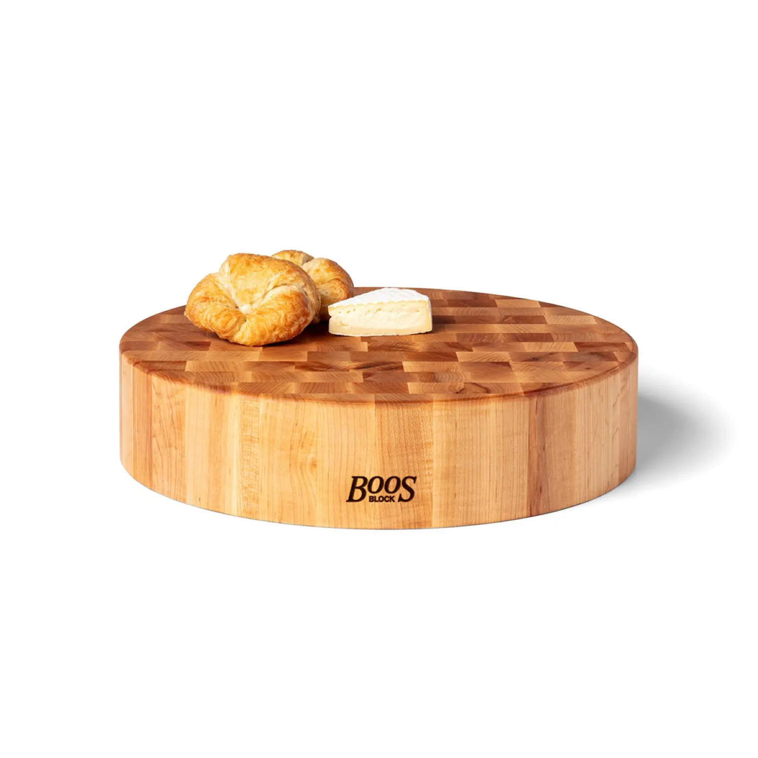 John Boos Maple End-Grain Round Chopping Block, 18" x 4"