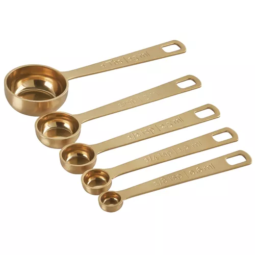 Le Creuset Goldtone Measuring Spoons, Set of 5