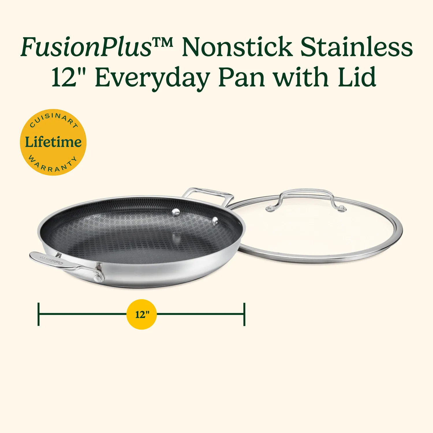 Cuisinart FusionPlus Everyday Pan with Lid, 12"