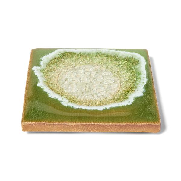 Dock 6 Pottery Square Crackle Coaster, 4"