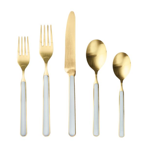 Mepra Fantasia 5-Piece Ice Gold Flatware Set