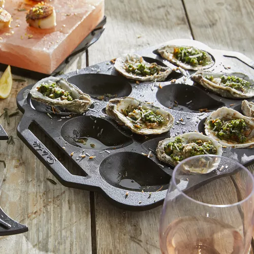 Sur La Table Cast Iron Oyster Pan, 12 Cavity