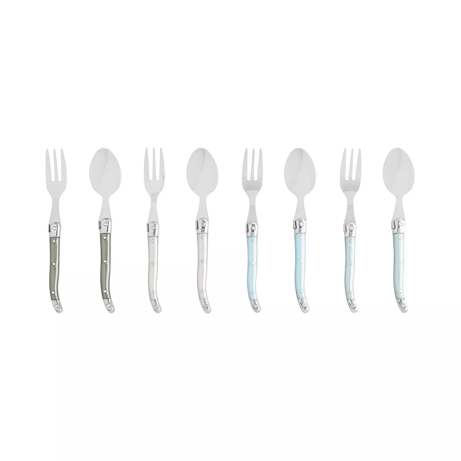 French Home Laguiole Dessert Spoons & Forks, Set of 8