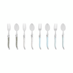French Home Laguiole Dessert Spoons & Forks, Set of 8