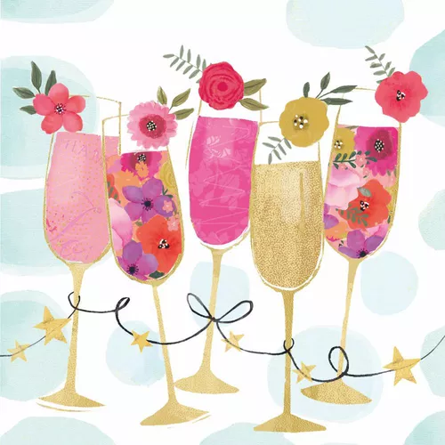 PPD Happy Drinks Cocktail Napkins, Set of 20