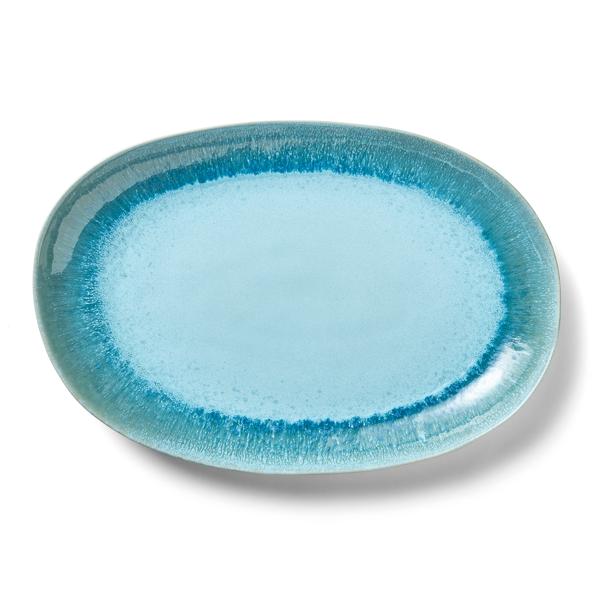 Sur La Table Driftwater Reactive Glaze Oval Platter
