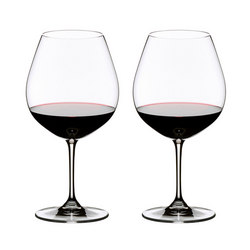 RIEDEL Vinum Pinot Noir (Burgundy Red) Wine Glass, Set of 2