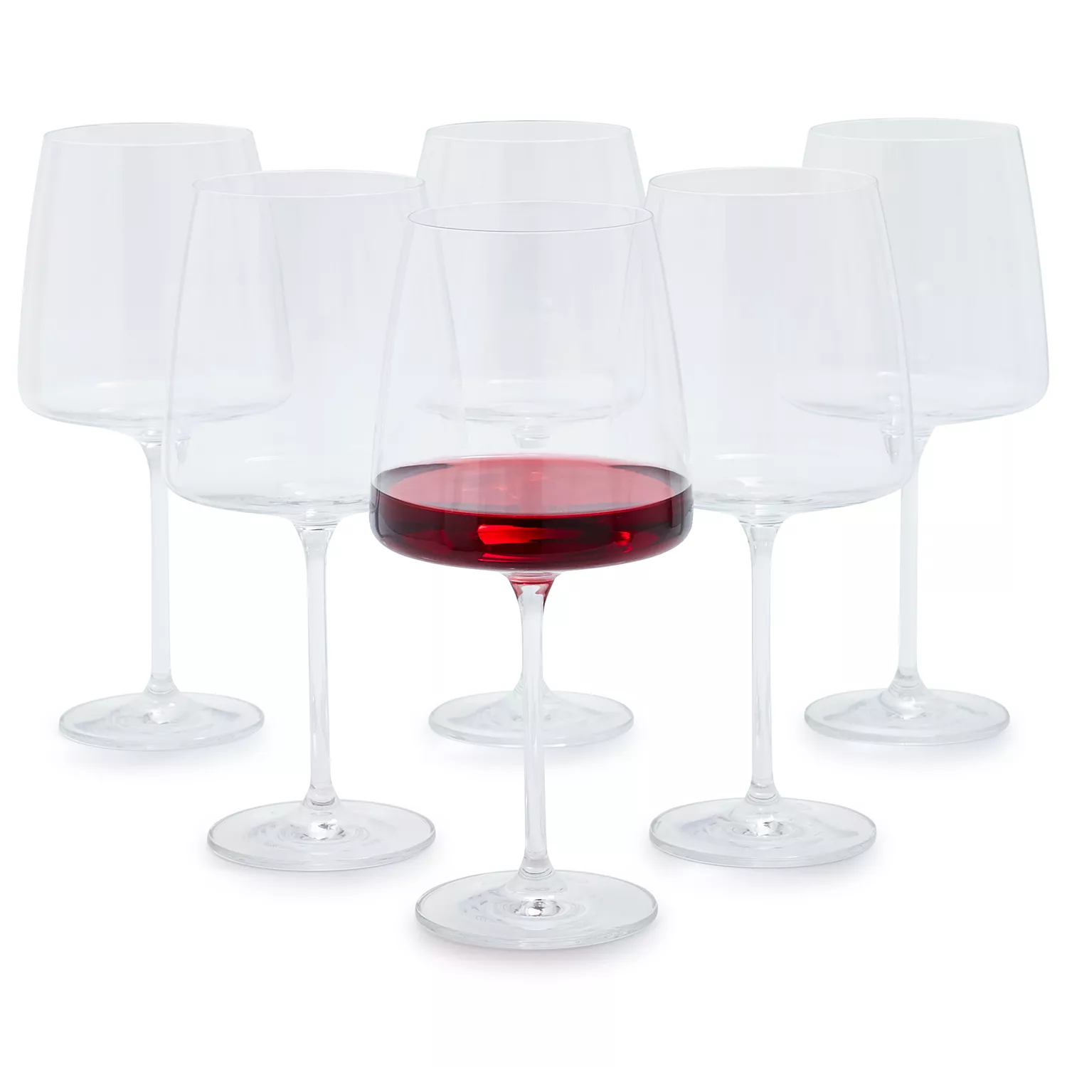 Set of 2 Small Square Wine Glasses Grey Bowl / Clear Stem / Platinum Rim  Very Beautiful 