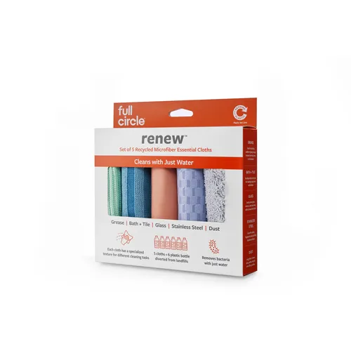 Full Circle Home Recycled Cleaning Cloths, 5-Piece Set