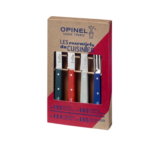 Opinel Les Essentiels 4-Piece Paring & Peeler Knife Set 