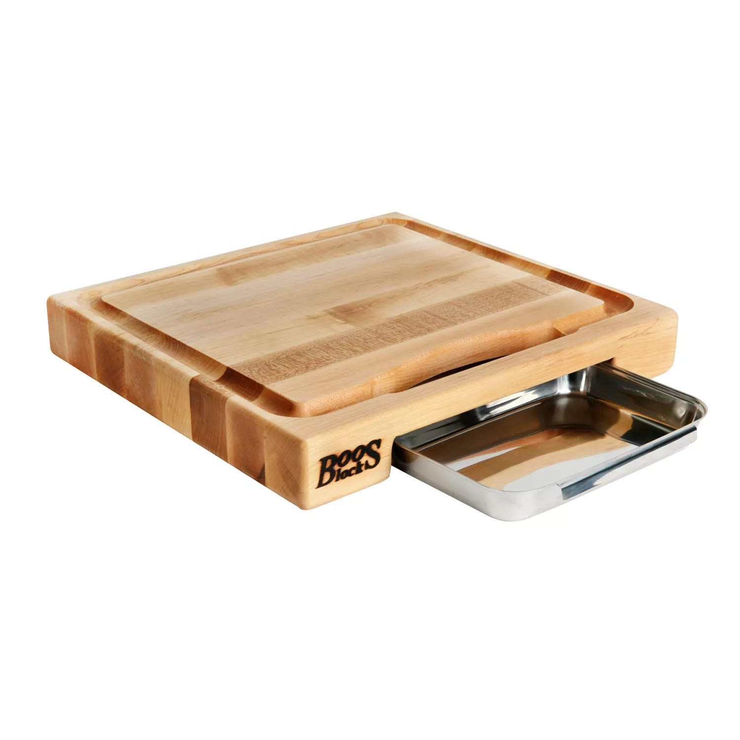 John Boos Maple Edge-Grain Rectangular Cutting Board w/ Insert