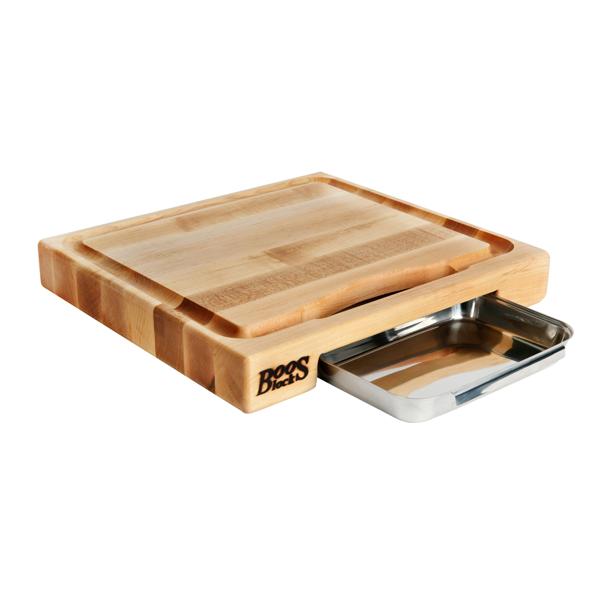 John Boos Maple Edge-Grain Rectangular Cutting Board w/ Insert