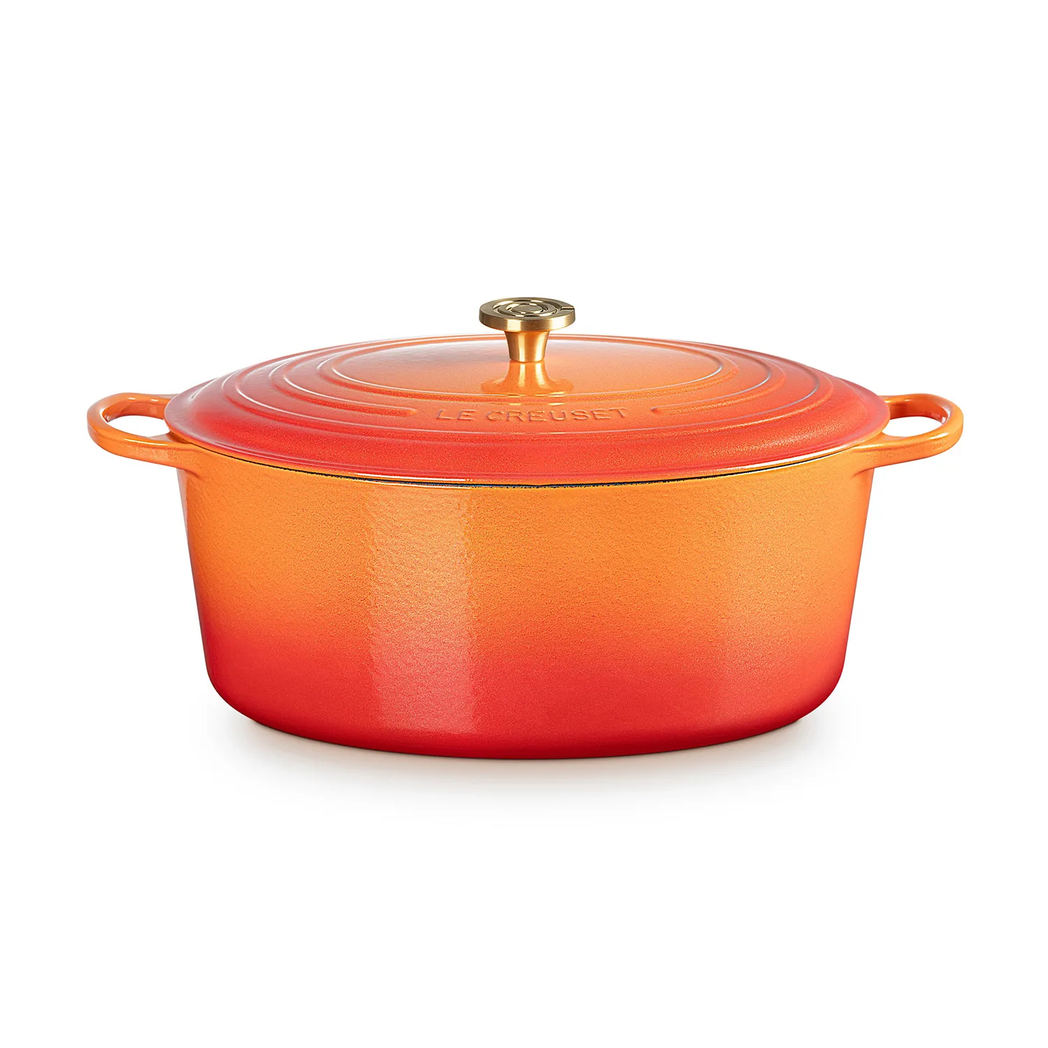 Le Creuset Signature Flamme Dorée Oval Dutch Oven, 15.5 qt.