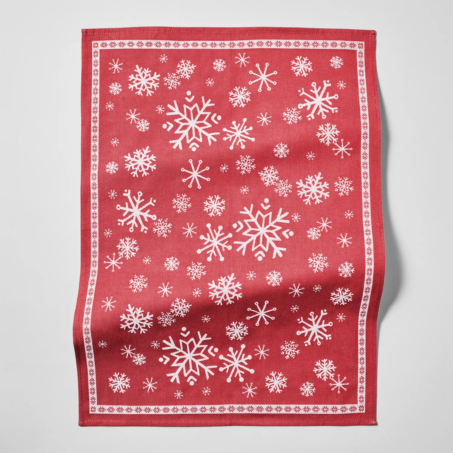 Christmas Snowflake Kitchen Dish Towels Set of 2 100% cotton