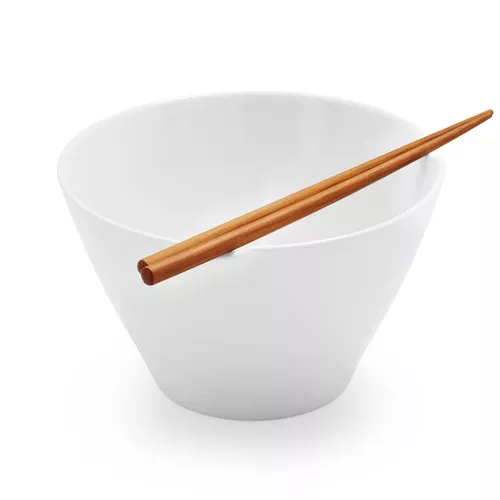 Sur La Table Rice Bowl with Bamboo Chopsticks
