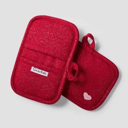 Sur La Table Hearts Mini Mitts, Set of 2