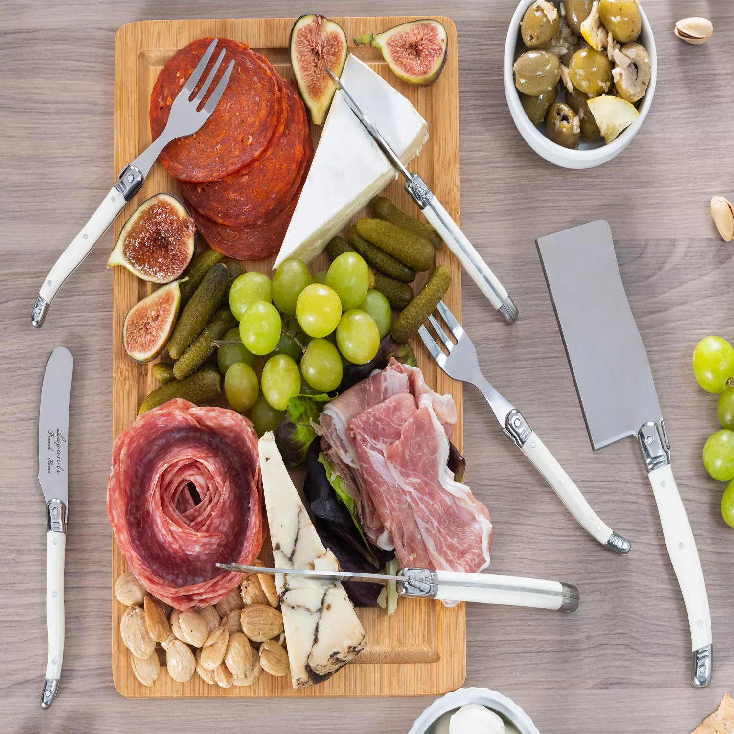 French Home 11-Piece Laguiole Style Cheese Serve Set