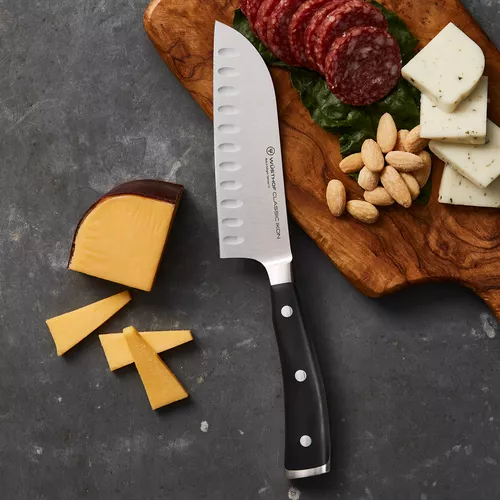 W&#252;sthof Classic Ikon Hollow-Edge Santoku Knife, 5&#34;