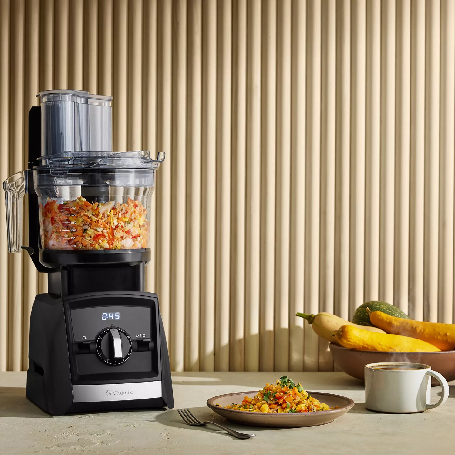 Vitamix A3500 Gourmet SmartPrep Kitchen System Blender with Food Processor  Attachment