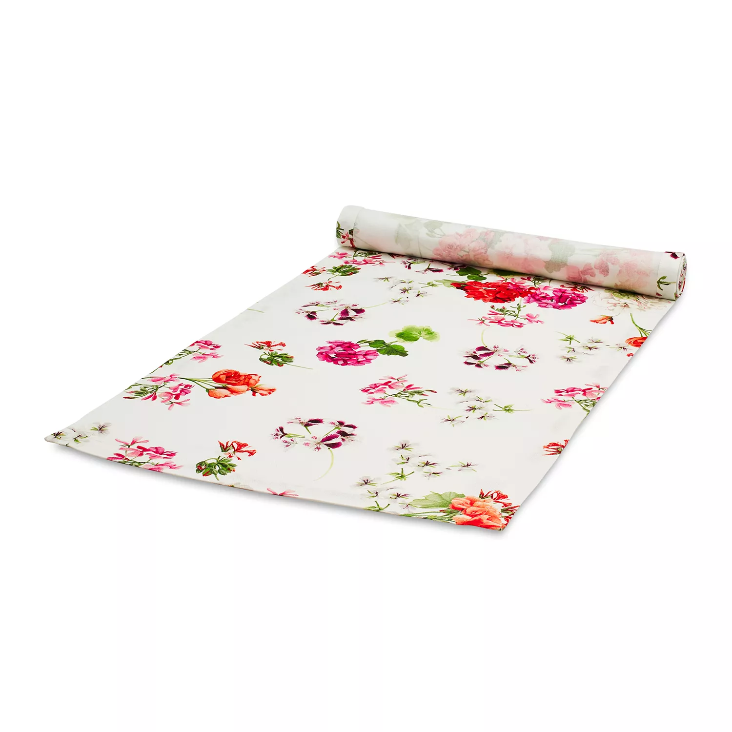 Sur La Table Red &#38; Pink Floral Table Runner