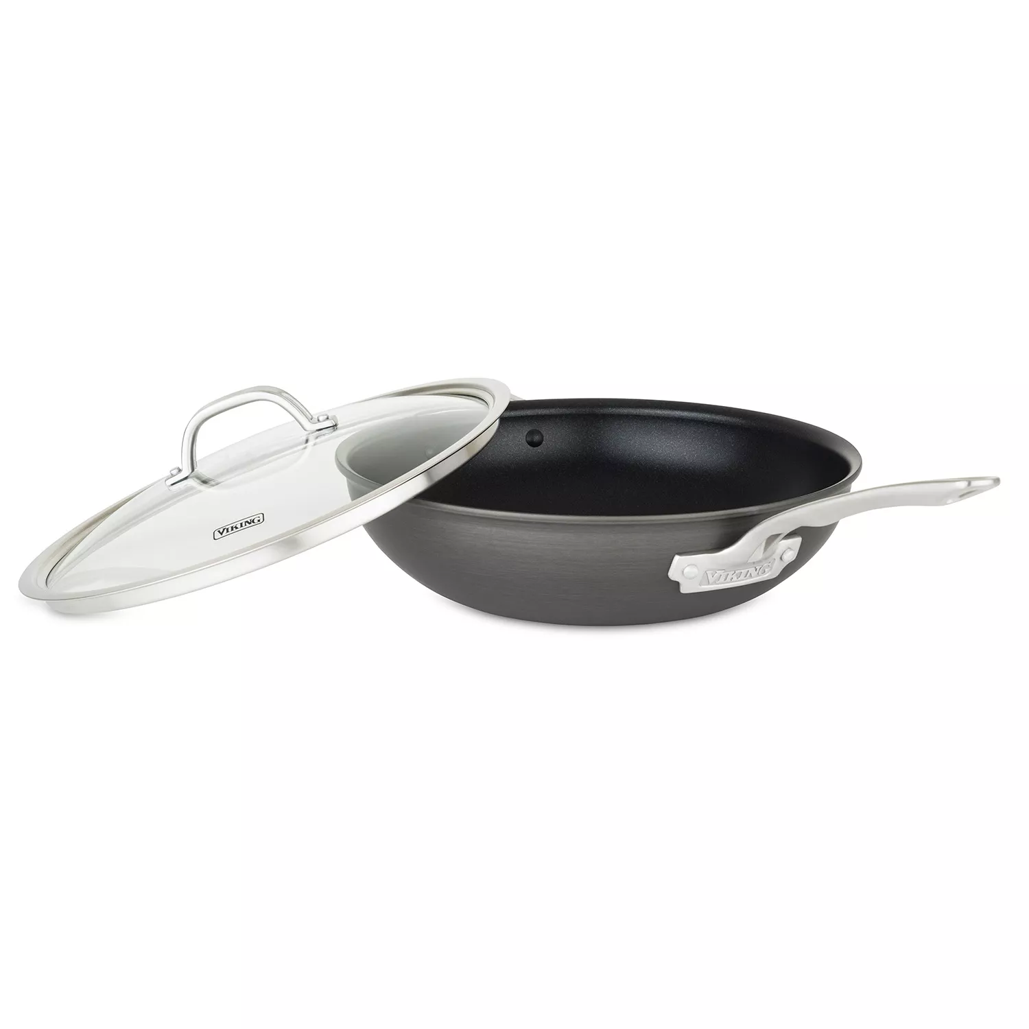Viking Hard Anodized Nonstick Chef’s Pan with Lid, 12"