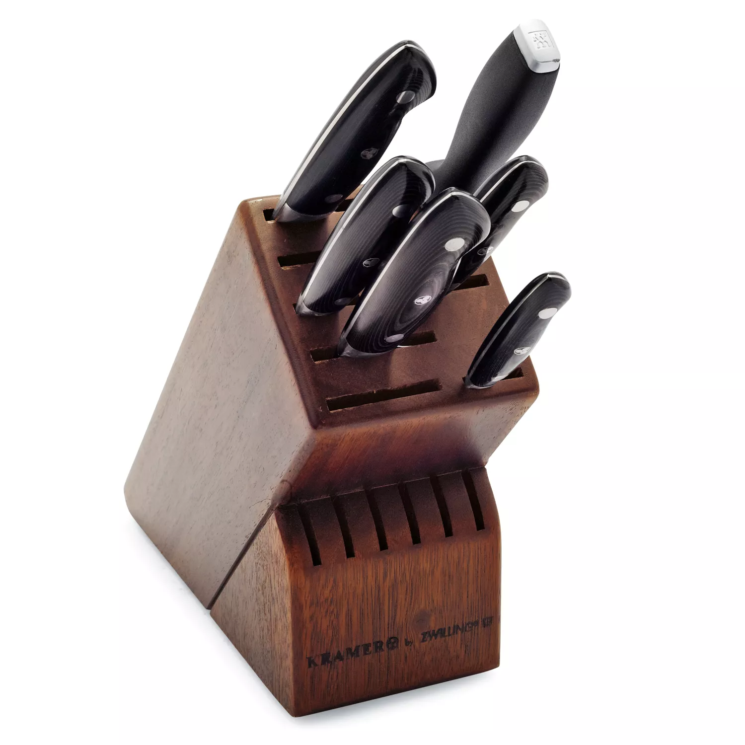 Bob Kramer Stainless Damascus 7-Piece Block Set by Zwilling J.A. Henckels