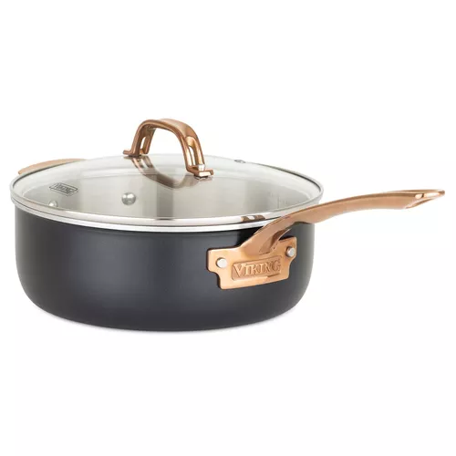 Viking Tri-Ply Black and Copper 11-Piece Cookware Set