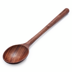 Sur La Table Walnut Spoon, 14" Big fan of wooden spoons and this walnut one does not disappoint! The wood is smooth, and the spoon is lightweight and the perfect size