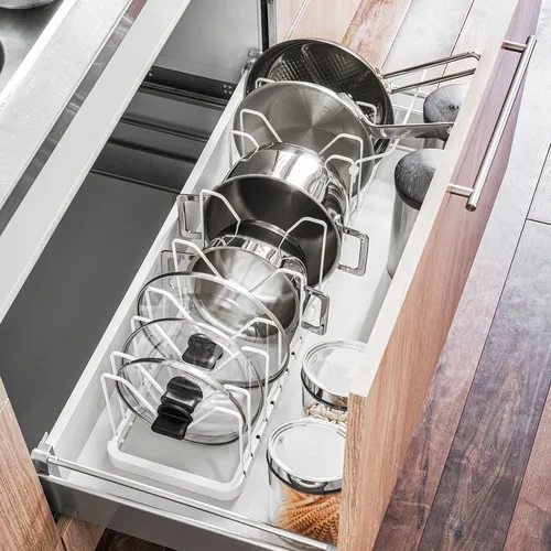 Yamazaki Tower Adjustable Cookware Organizer