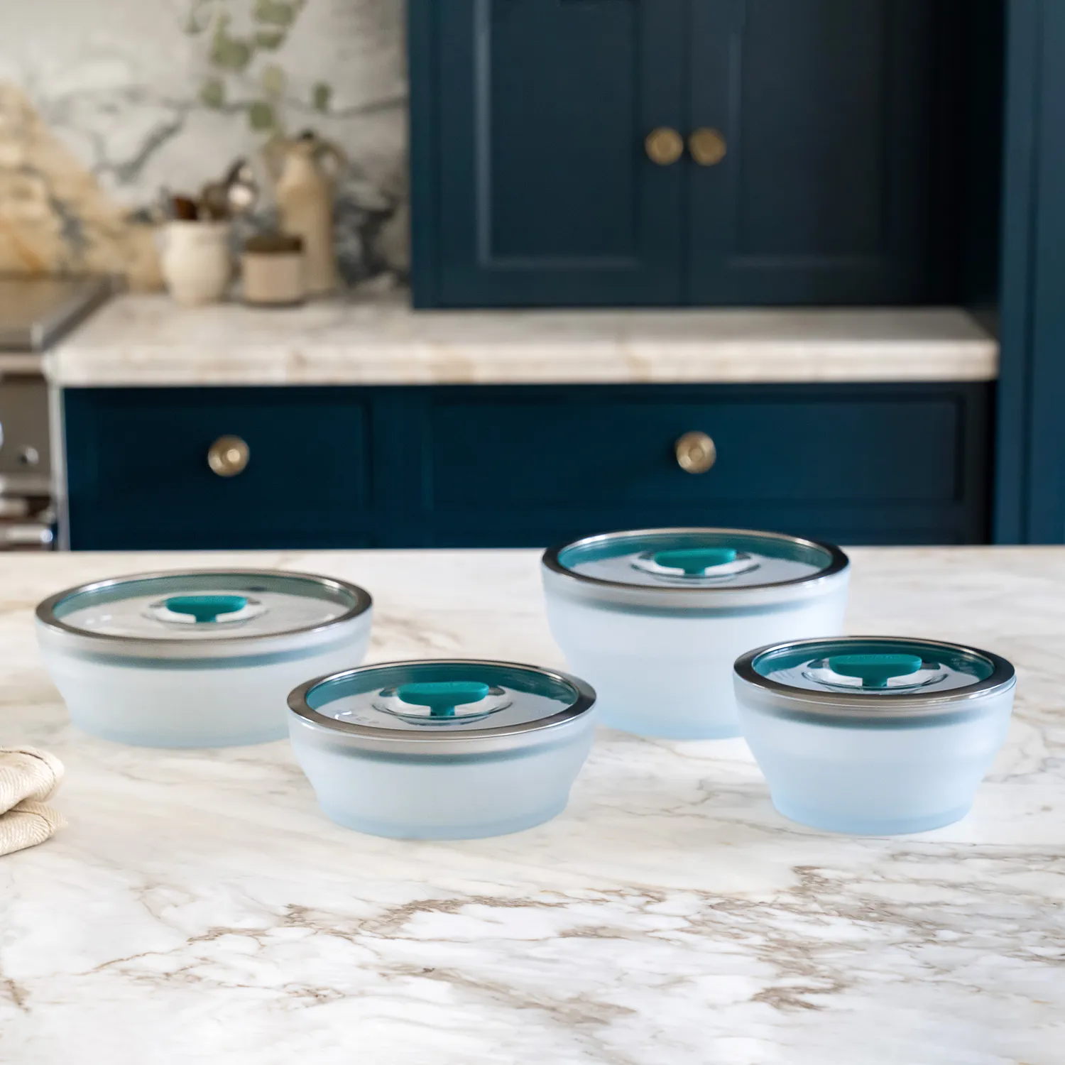 Anyday Microwave 8-Piece Round Glass Dish Set