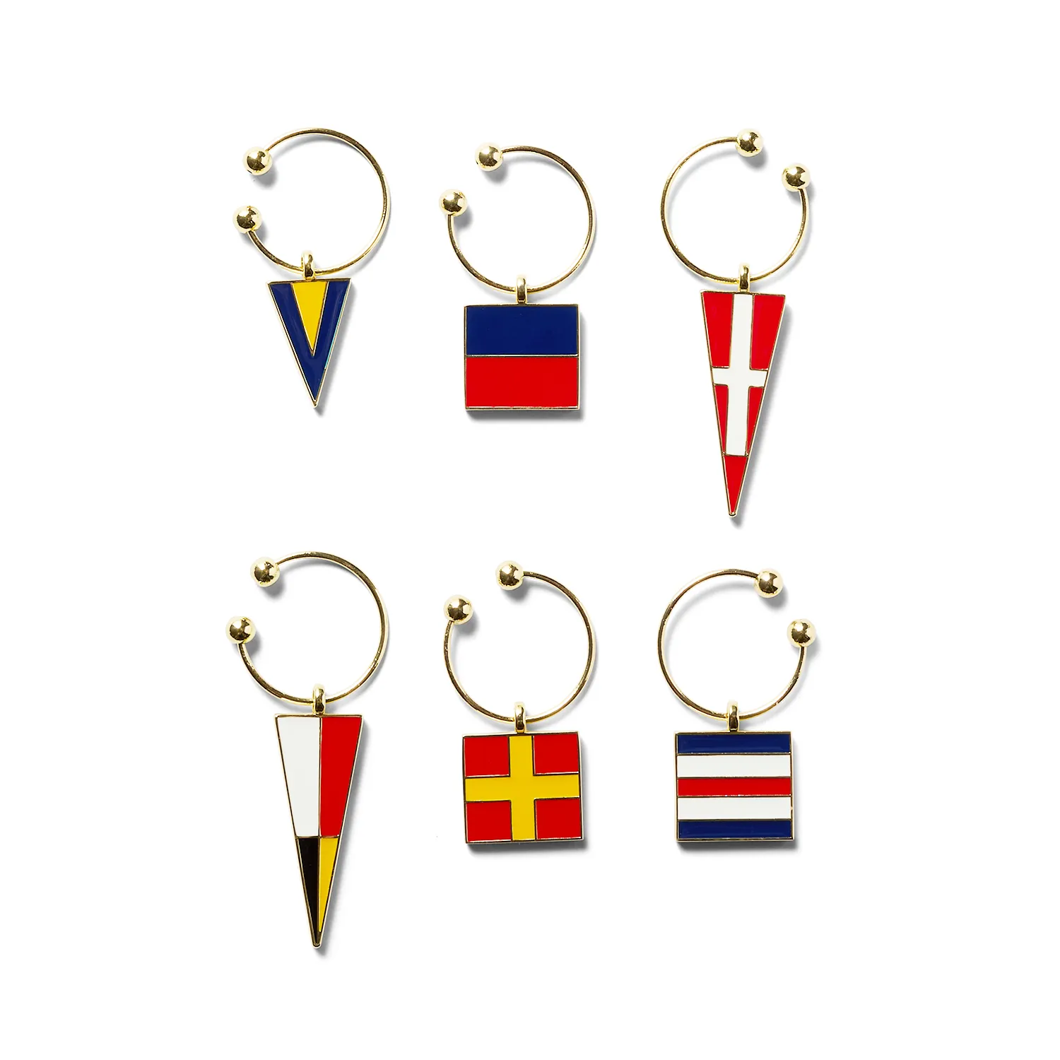 Sur La Table Seaside Wine Charms, Set of 6