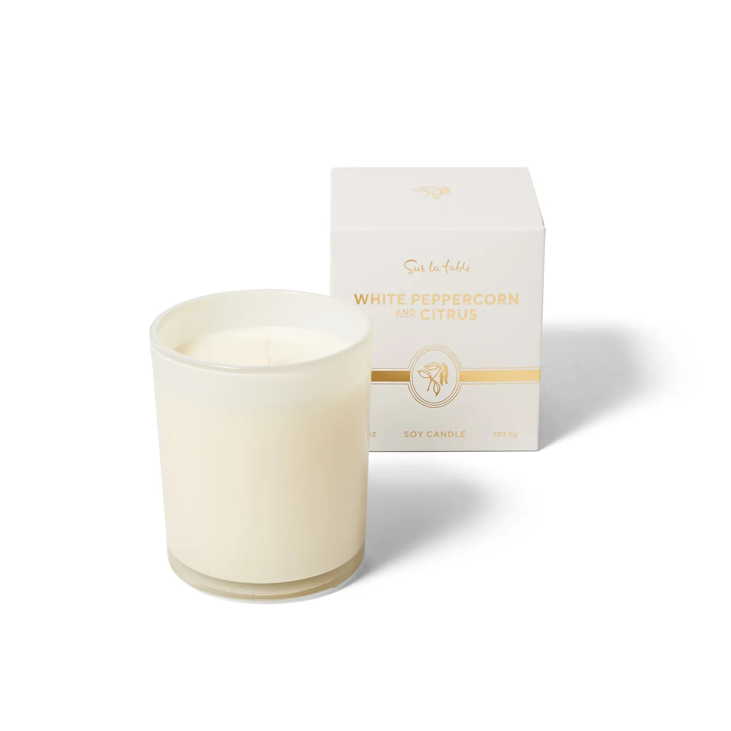 Sur La Table White Peppercorn Candle