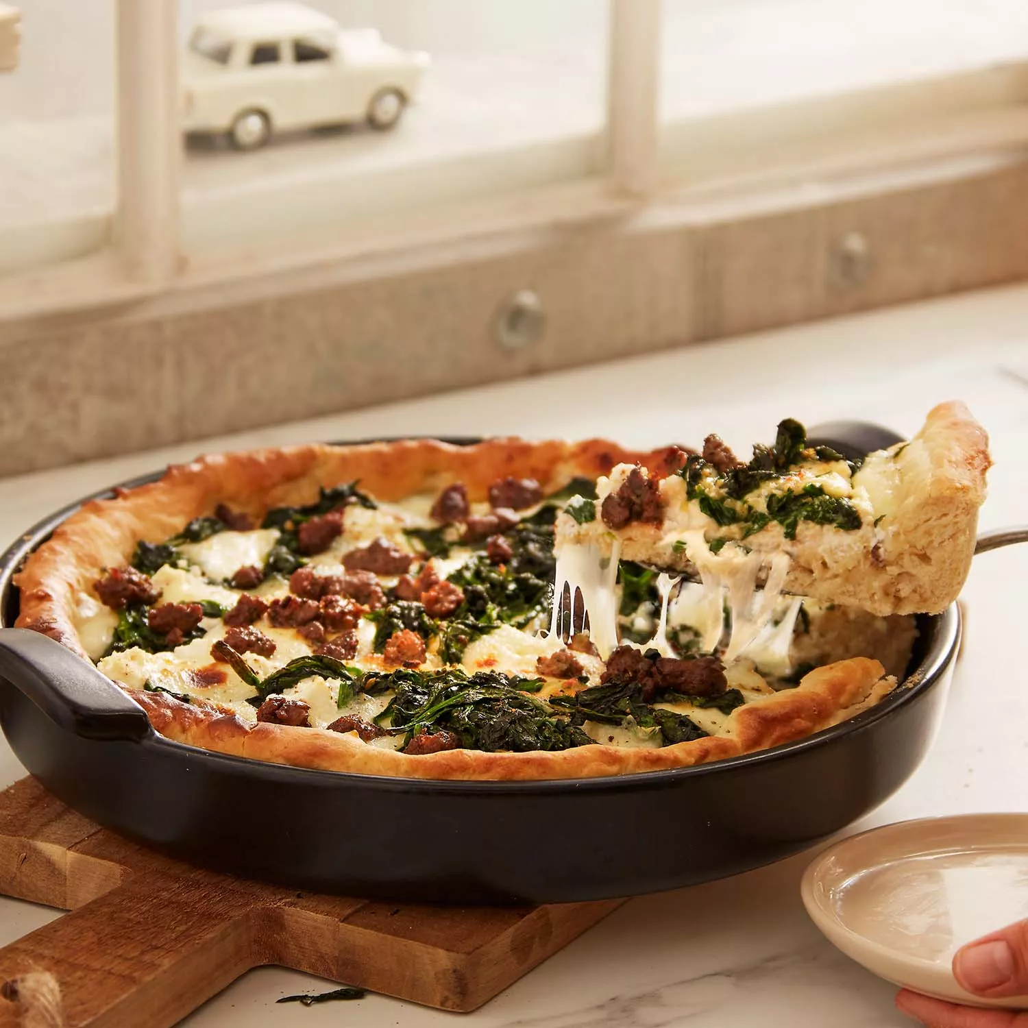 Emile Henry - Charcoal - Deep Dish Pizza Pan - 12