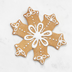 Sur La Table Copper-Plated Snowflake Cookie Cutter with Handle, 4.5&#34;