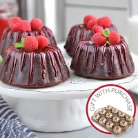 Merry Mini Cakes + Nordic Ware Braided Cakelet Pan