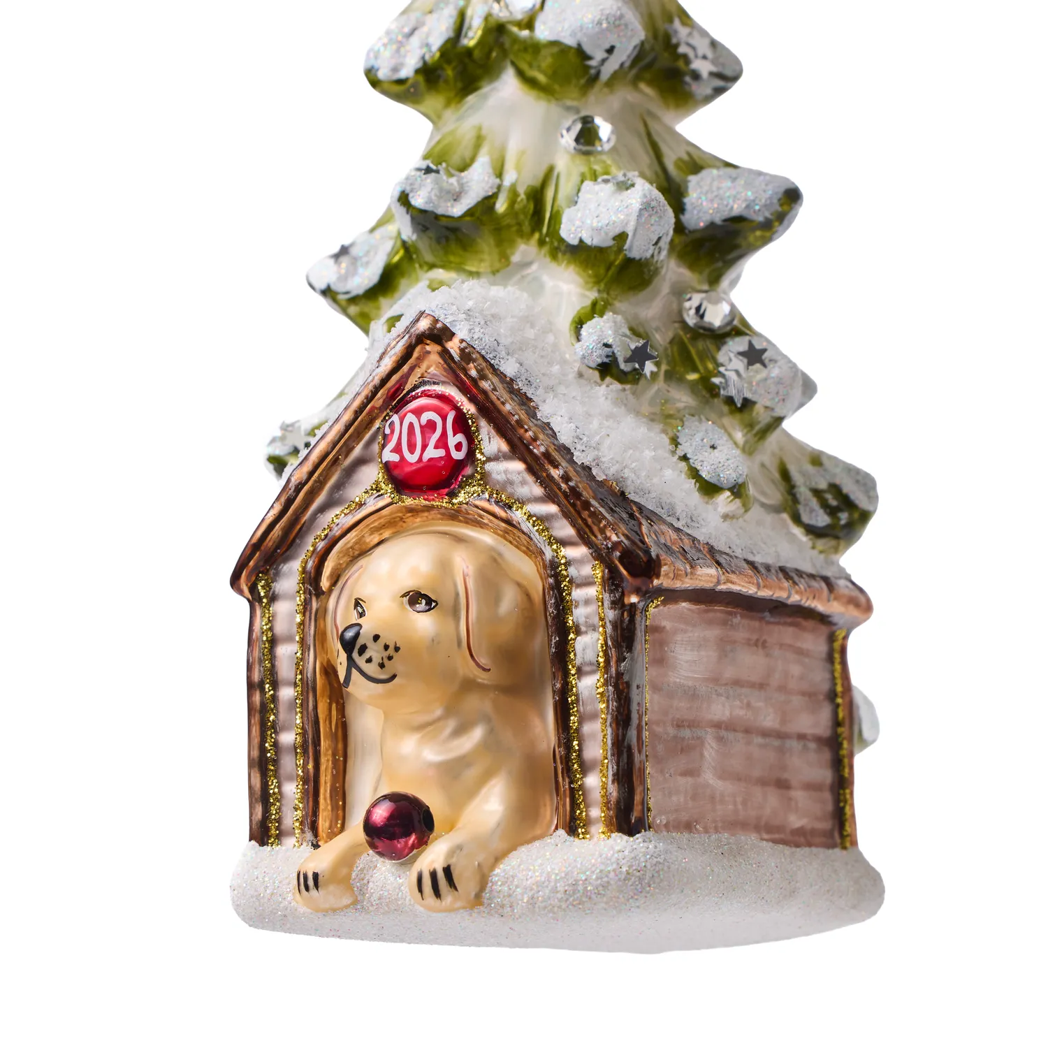 Sur la table Dog House 2026 Ornament