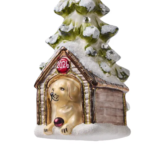 Sur la table Dog House 2026 Ornament