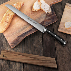 Cangshan TS Series Swedish Sandvik Steel Forged Bread Knife & Wood Sheath Set