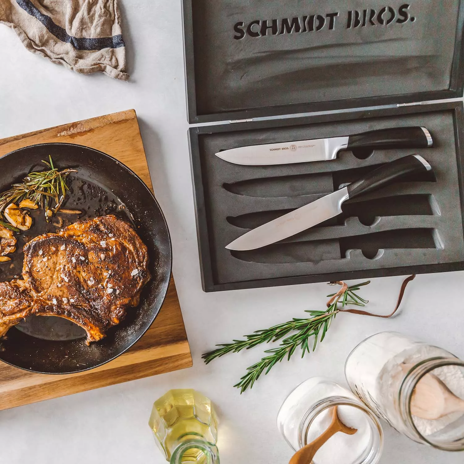 Schmidt Brothers Zebra Wood Steak Knives (Set of 4)