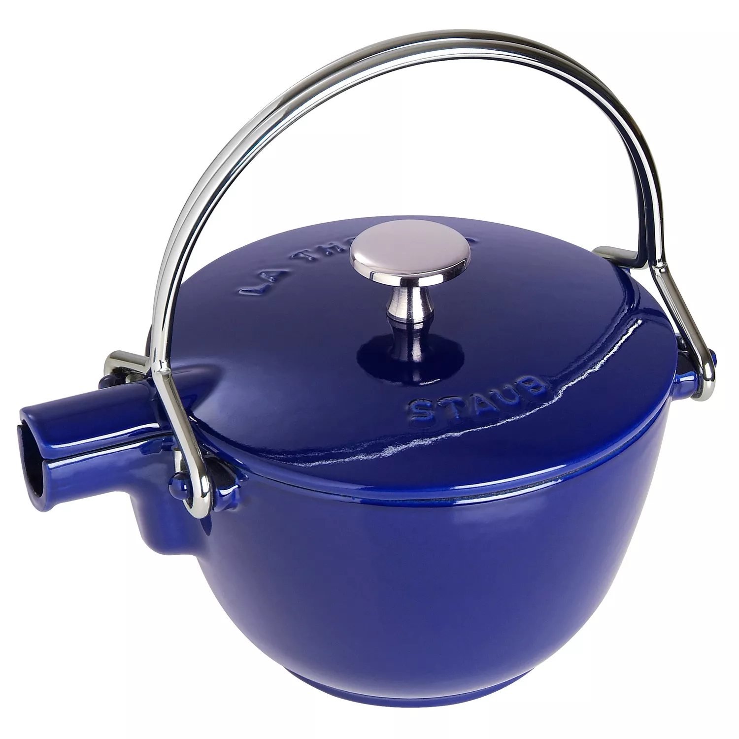 Staub Round Enameled Cast Iron Tea Kettle, 1 qt