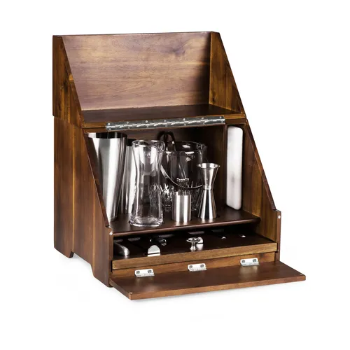 Picnic Time Acacia Gold Bar Tools, Set of 20
