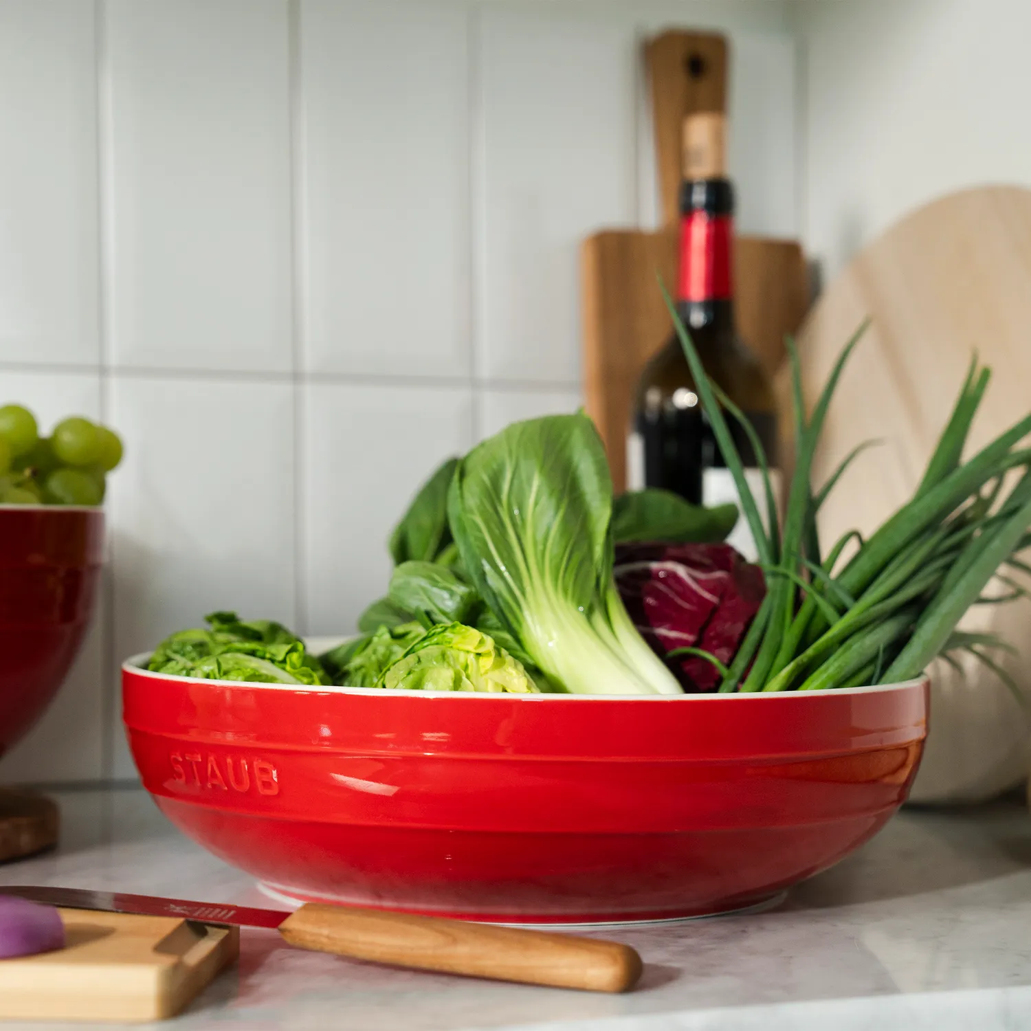 Staub Ceramic Shallow Serving Bowl, 11"