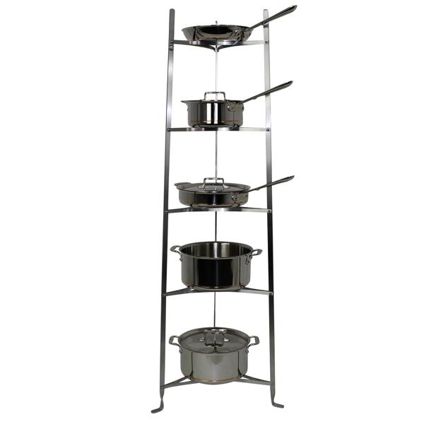Enclume Classic Hammered Steel 5-Tier Cookware Stand