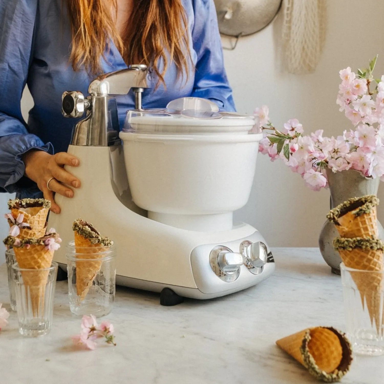 Ankarsrum Ice Cream Maker Attachment with Spatula