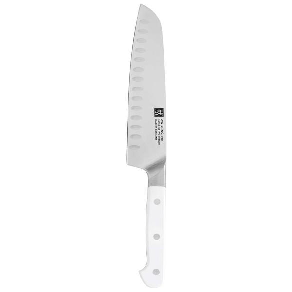 Zwilling Pro Le Blanc Hollow-Edge Santoku Knife, 7"