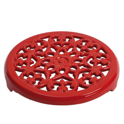 Staub Round Lilly Trivet, 9" The trivet is also a great plant holder if not using it as a trivet