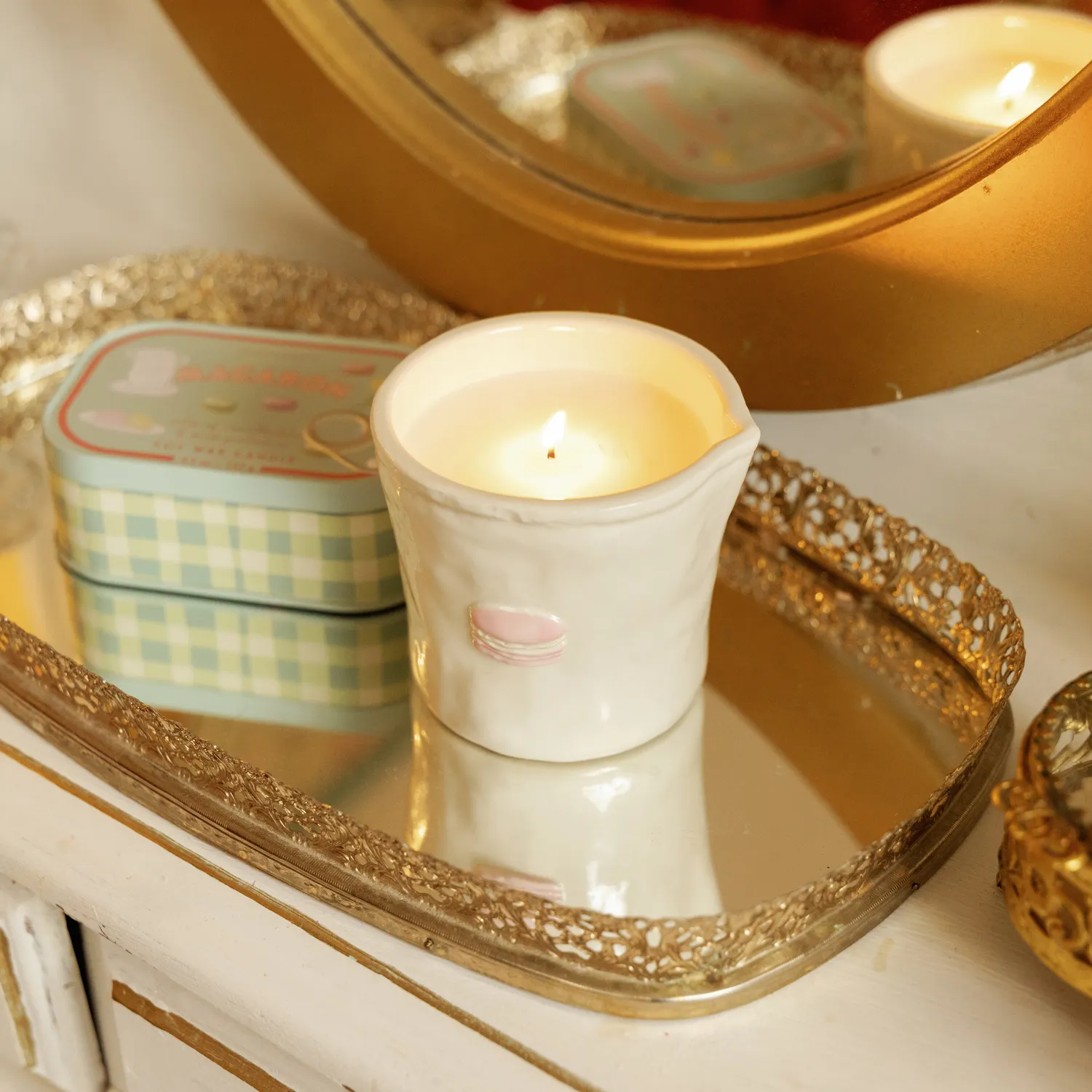 Paddywax Ceramic Macaron Candle