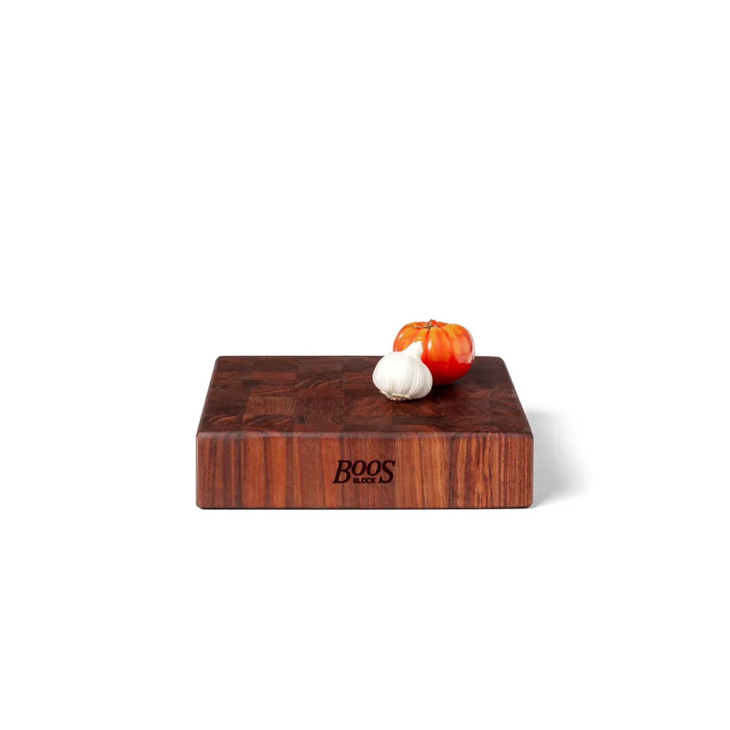 John Boos Walnut End-Grain Reversible Square Chopping Block, 12" x 12" x 3"